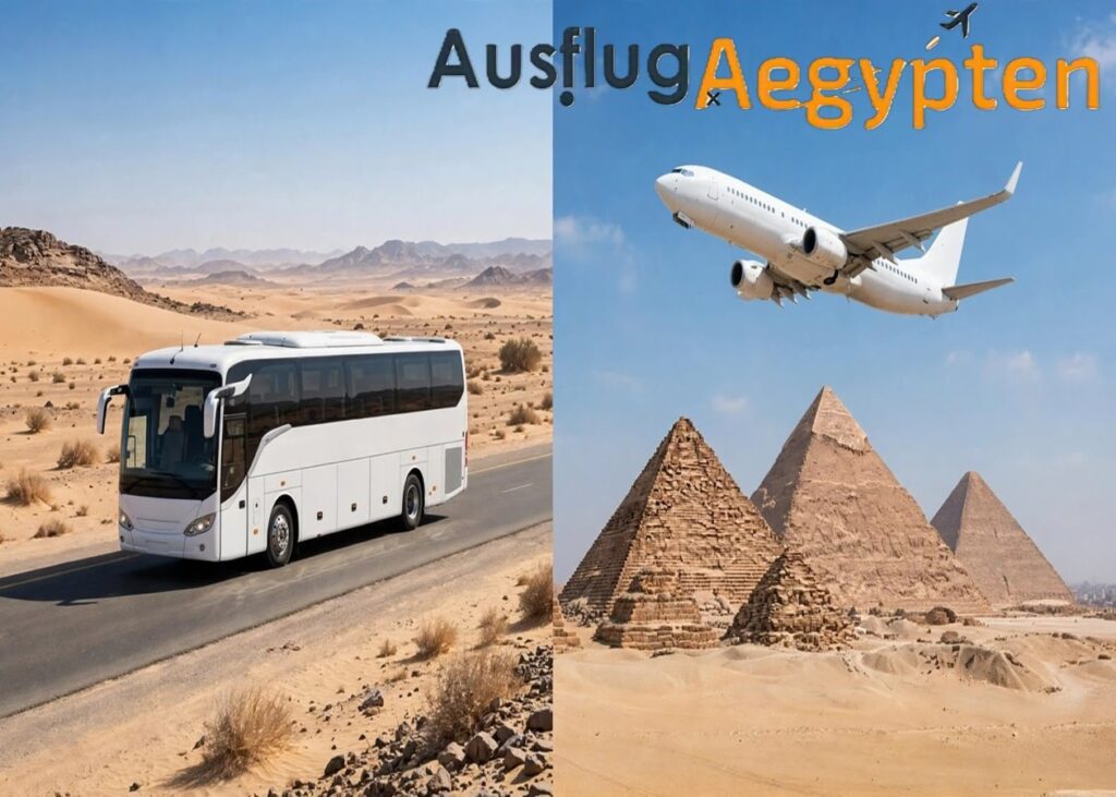 Kairo mit Bus oder Flugzeug Ausflug zu den Pyramiden von Gizeh ab Hurghada